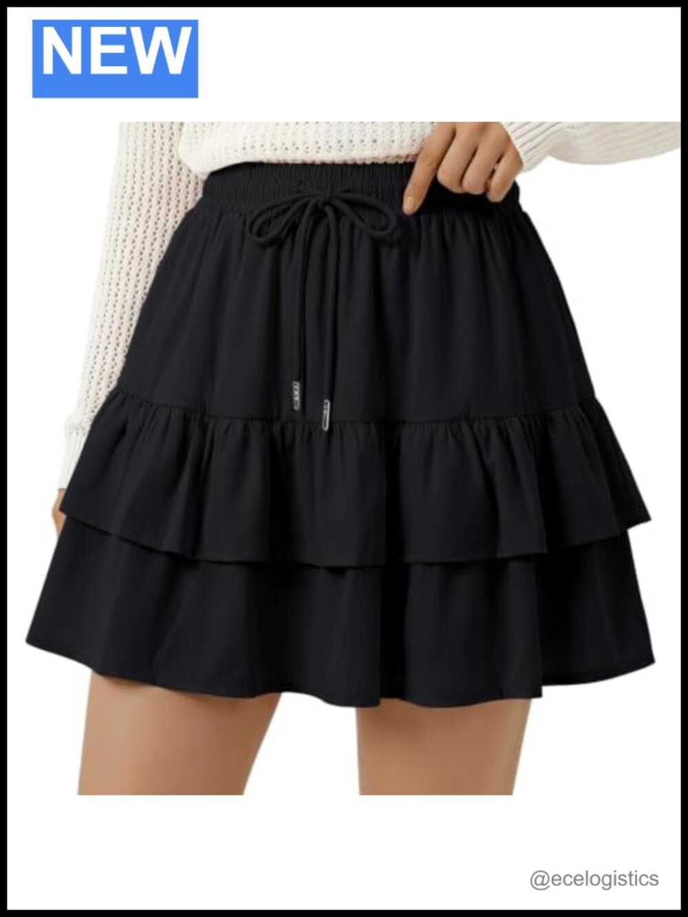 Flowy Ruffle Tiered Skorts with Pockets High Waisted Athletic Skirt